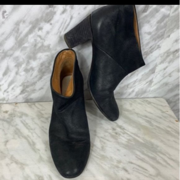 Maison Martin Margiela Booties - Size 37.5 Black, Leather, Ankle Boot - Picture 2 of 13